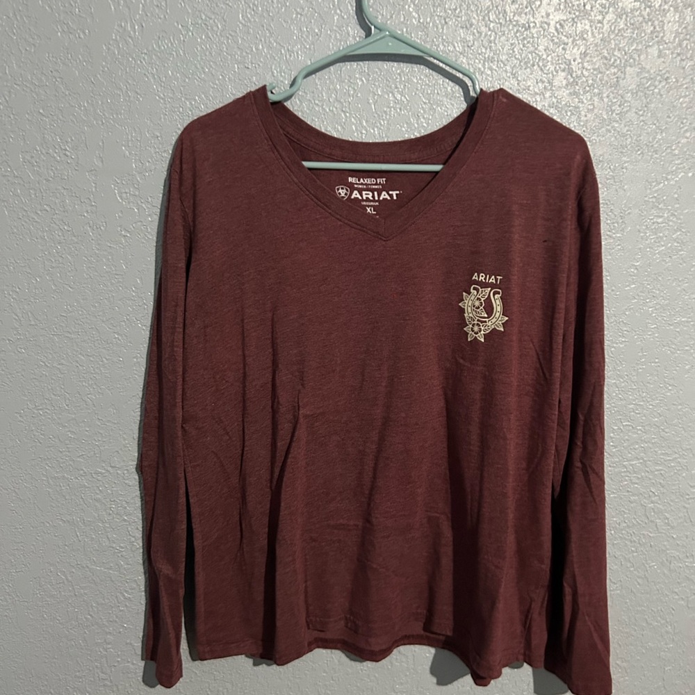 Ariat Women's Burgundy Long Sleeve Tee